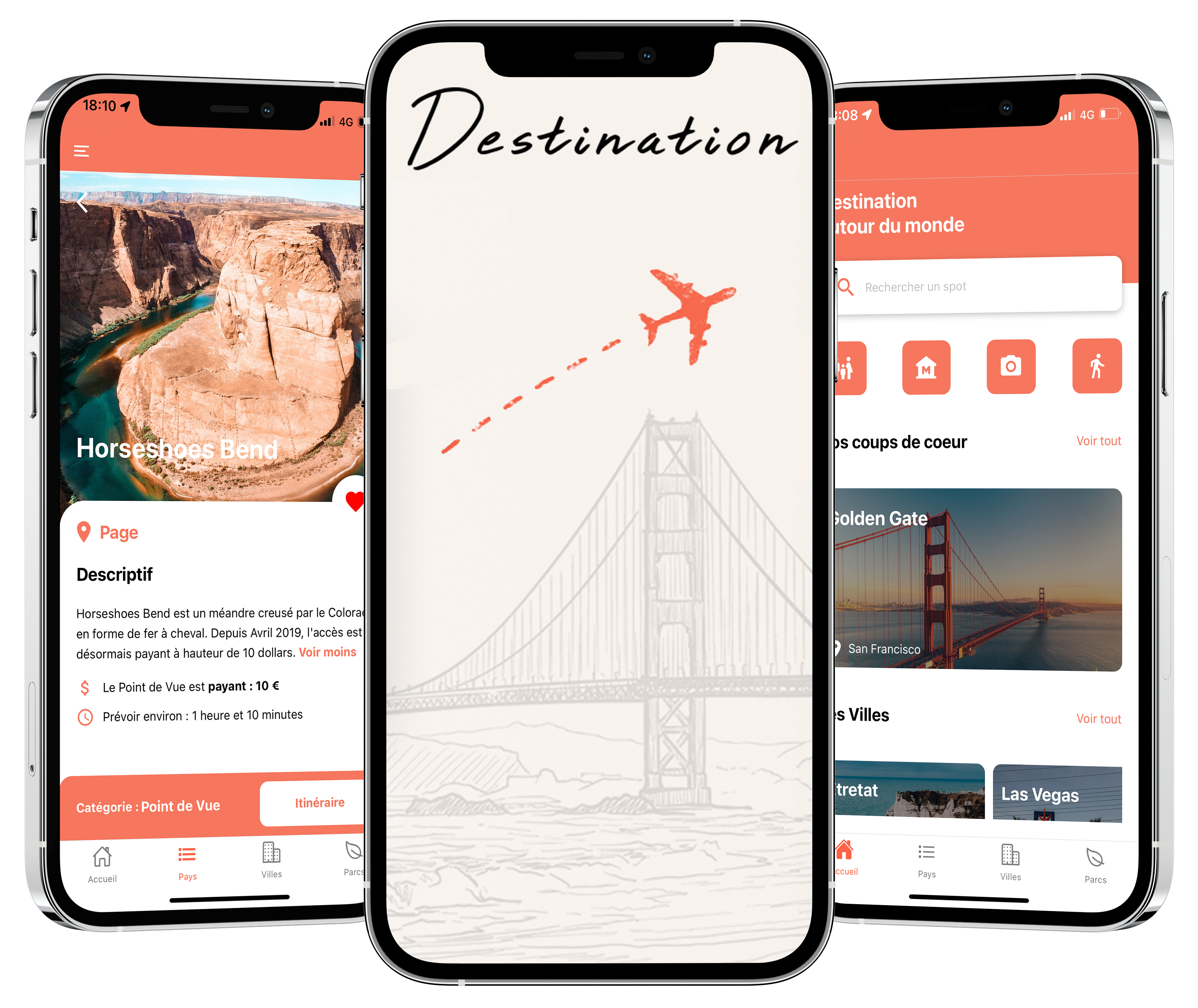 Application mobile - Destination